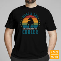 Pit Bull Dog Themed Clothes - Gifts for Bully Dog Dads & Lovers - Funny Canine Tee Shirts For Humans - Vintage Pitbull Dad T-Shirt - Black, Plus Size