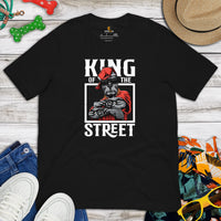 Pit Bull Dog Themed Clothes - Gifts for Bully Dog Dads, Owners & Lovers - Funny Canine Tee Shirts For Humans - King Of The Street Shirt - Black