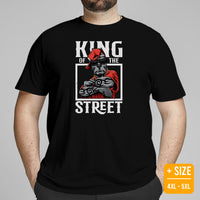 Pit Bull Dog Themed Clothes - Gifts for Bully Dog Dads, Owners & Lovers - Funny Canine Tee Shirts For Humans - King Of The Street Shirt - Black, Plus Size