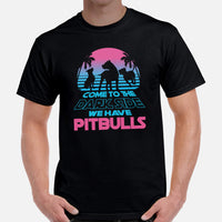 Pit Bull Dog Themed Clothes - Gifts for Bully Dog Lovers - Canine Tee Shirts For Humans - Come To Dark Side, We Have Pitbulls T-Shirt - Black, Men