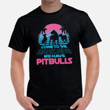 Pit Bull Dog Themed Clothes - Gifts for Bully Dog Lovers - Canine Tee Shirts For Humans - Come To Dark Side, We Have Pitbulls T-Shirt - Black, Men