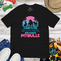 Pit Bull Dog Themed Clothes - Gifts for Bully Dog Lovers - Canine Tee Shirts For Humans - Come To Dark Side, We Have Pitbulls T-Shirt - Black