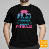 Pit Bull Dog Themed Clothes - Gifts for Bully Dog Lovers - Canine Tee Shirts For Humans - Come To Dark Side, We Have Pitbulls T-Shirt - Black, Plus Size