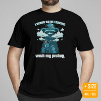 Pit Bull Dog Themed Clothes - Gifts for Bully Dog Lovers - Canine Tee Shirts For Humans - I Want To Be Leaving With My Pitbull T-Shirt - Black, Plus Size