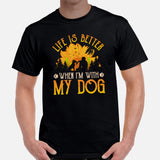 Pit Bull Dog Themed Clothes - Gifts for Bully Dog Lovers - Canine Tee Shirts For Humans - Life Is Better When I'm With My Dog T-Shirt - Black, Men