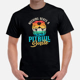 Pit Bull Dog Themed Clothes - Gifts for Bully Dog Lovers - Funny Canine Tee Shirts For Humans - Nothing Beats A Pitbull Smile T-Shirt - Black, Men