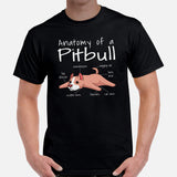 Pit Bull Dog Themed Clothes - Gifts for Bully Dog Moms, Dads & Lovers - Canine Tee Shirts For Humans - Anatomy Of A Pitbull T-Shirt - Black, Men