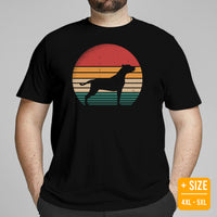 Pit Bull Dog Themed Clothes - Gifts for Bully Dog Moms, Dads & Lovers - Canine Tee Shirts For Humans - Vintage Sunset Themed T-Shirt - Black, Plus Size