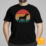 Pit Bull Dog Themed Clothes - Gifts for Bully Dog Moms, Dads & Lovers - Canine Tee Shirts For Humans - Vintage Sunset Themed T-Shirt - Black, Plus Size
