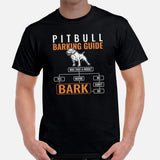 Pit Bull Dog Themed Clothes - Gifts for Bully Dog Moms, Dads & Lovers - Funny Canine Tee Shirts For Humans - Barking Guide T-Shirt - Black, Men