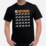 Pit Bull Dog Themed Clothes - Gifts for Bully Dog Moms, Dads & Lovers - Funny Canine Tee Shirts For Humans - Be Different T-Shirt - Black, Men
