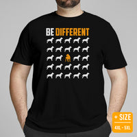 Pit Bull Dog Themed Clothes - Gifts for Bully Dog Moms, Dads & Lovers - Funny Canine Tee Shirts For Humans - Be Different T-Shirt - Black, Plus Size