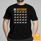 Pit Bull Dog Themed Clothes - Gifts for Bully Dog Moms, Dads & Lovers - Funny Canine Tee Shirts For Humans - Be Different T-Shirt - Black, Plus Size