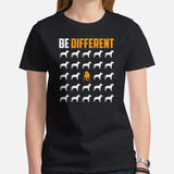 Pit Bull Dog Themed Clothes - Gifts for Bully Dog Moms, Dads & Lovers - Funny Canine Tee Shirts For Humans - Be Different T-Shirt - Black, Women