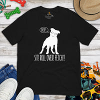 Pit Bull Dog Themed Clothes - Gifts for Bully Dog Moms, Dads & Lovers - Funny Canine Tee Shirts For Humans - Derp Pitbull T-Shirt - Black