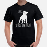 Pit Bull Dog Themed Clothes - Gifts for Bully Dog Moms, Dads & Lovers - Funny Canine Tee Shirts For Humans - Derp Pitbull T-Shirt - Black, Men