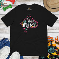 Pit Bull Dog Themed Clothes - Gifts for Bully Dog Moms, Dads & Lovers - Funny Canine Tee Shirts For Humans - I Love My Dog T-Shirt - Black