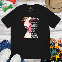 Pit Bull Dog Themed Clothes - Gifts for Bully Dog Moms, Dads & Lovers - Funny Canine Tee Shirts For Humans - I'm A Pitbull Owner Shirt - Black