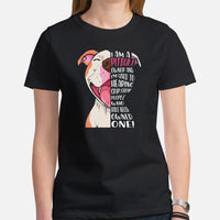 Pit Bull Dog Themed Clothes - Gifts for Bully Dog Moms, Dads & Lovers - Funny Canine Tee Shirts For Humans - I'm A Pitbull Owner Shirt - Black, Women