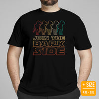 Pit Bull Dog Themed Clothes - Gifts for Bully Dog Moms, Dads & Lovers - Funny Canine Tee Shirts For Humans - Join The Bark Side T-Shirt - Black, Plus Size