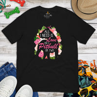 Pit Bull Dog Themed Clothes - Gifts for Bully Dog Moms & Lovers - Canine Tee Shirts For Humans - All I Need Is Love & A Pitbull T-Shirt - Black