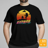 Pit Bull Dog Themed Clothes - Gifts for Hikers, Campers & Bully Dog Lovers - Funny Canine Tee Shirts For Humans - Explore T-Shirt - Black, Plus Size