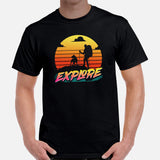 Pit Bull Dog Themed Clothes - Gifts for Hikers, Campers & Bully Dog Lovers - Funny Canine Tee Shirts For Humans - Explore T-Shirt - Black, Men