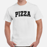 Pizza Shirt - Foodie Gift Ideas, Presents For Foodies, Pizza Makers & Junk Food Lovers - Pizza Typography Tee Shirt - White, Men