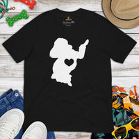 Poodle Dog Themed Clothes, Attire - Funny Canine Tee Shirts For Humans - Gifts for Dog Lovers & Owners - Cute Poodle High-fives T-Shirt - Black
