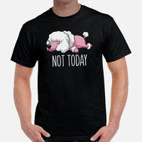 Poodle Dog Themed Clothes & Attire - Funny Canine Tee Shirts, Outfit For Humans - Gifts for Dog Moms, Dads & Lovers - Not Today T-Shirt - Black, Men
