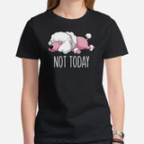 Poodle Dog Themed Clothes & Attire - Funny Canine Tee Shirts, Outfit For Humans - Gifts for Dog Moms, Dads & Lovers - Not Today T-Shirt - Black, Women