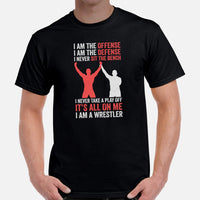 Pro Wrestling T-Shirt - Professional Mixed Martial Arts Outfit, Wear, Gear, Clothes - Gifts for Wrestlers - Funny I Am A Wrestler Tee - Black, Men