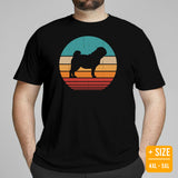 Pug Dog Themed Clothes & Attire - Canine Tee Shirts For Humans - Gifts for Dog Moms, Dads & Lovers - Vintage Sunset Themed T-Shirt - Black, Plus Size