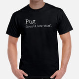 Pug Dog Themed Clothes & Attire - Funny Canine Tee Shirts For Humans - Gifts for Dog Moms, Dads & Lovers - Pug Definition T-Shirt - Black, Men