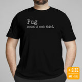 Pug Dog Themed Clothes & Attire - Funny Canine Tee Shirts For Humans - Gifts for Dog Moms, Dads & Lovers - Pug Definition T-Shirt - Black, Plus Size