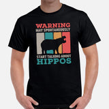 Pygmy Hippopotamus, River Horse, Semi-Aquatic Mammal Shirt - May Start Talking About Hippos T-Shirt - Gift for Hippo & Animal Lovers - Black, Men