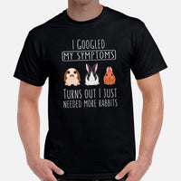 Rabbit & Hare T-Shirt - Easter Buck Bunny Tee - I Just Needed More Rabbits Shirt - Gift for Rabbit Dad/Mom & Whisperer, Pet Owners - Black, Men