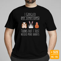 Rabbit & Hare T-Shirt - Easter Buck Bunny Tee - I Just Needed More Rabbits Shirt - Gift for Rabbit Dad/Mom & Whisperer, Pet Owners - Black, Plus Size