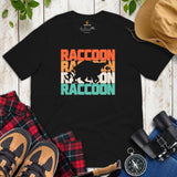 Raccoon 80s Retro Aesthetic T-Shirt - Trash Panda & Street Cat Shirt - Gift for Raccoon Lovers - Opossum Tee - Wildlife Rescue Shirt - Black