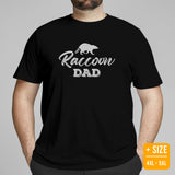 Raccoon Dad T-Shirt - Trash Panda & Street Cat Shirt - Ideal Gift for Raccoon Lovers - Opossum Tee - Wildlife Rescue & Adoption Shirt - Black, Plus Size