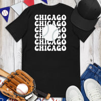 Retro Chicago Baseball Emblem Fanatic T-Shirt: Ideal Gifts for Him & Her, Baseball Enthusiasts & Lovers - Vintage Game Day Shirt - Black