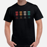 Disk Golf Shirt - Gift for Disc Golfer - Disc Golf Apparel & Attire - Disk Golf Gift Ideas, Disc Golf Presents - Vintage Disc Golf T-Shirt - Black, Men