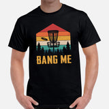 Retro Disk Golf T-Shirt - Ultimate & Frisbee Golf Apparel & Attire - Gift Ideas for Disc Golfers - Funny Bang Me Basket Disc Golf Tee - Black, Men