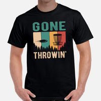 Yeet Shirt - Disk Golf Shirt - Gift for Disc Golfer - Disc Golf Apparel & Attire - Disc Golf T-Shirt - Disk Golf Gifts - Gone Thowin' Shirt - Black, Men