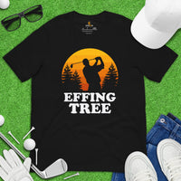 Vintage Golf Tee - Cool Golf Gifts for Golfers & Golf Lovers - Funny Golf Shirts, Attire & Outfit - Golfer T-Shirt - Effing Tree T-Shirt - Black