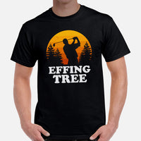 Vintage Golf Tee - Cool Golf Gifts for Golfers & Golf Lovers - Funny Golf Shirts, Attire & Outfit - Golfer T-Shirt - Effing Tree T-Shirt - Black, Men