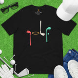 Vintage Golf Tee - Cool Golf Gifts for Golfers & Golf Lovers - Funny Golf Shirts, Attire & Outfit - Golfer T-Shirt - Retro Golf Club Shirt - Black