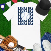 Retro Tampa Bay Baseball Emblem Fanatic T-Shirt: Gift Ideas for Him & Her, Baseball Enthusiasts & Lovers - Game Day Tee - White