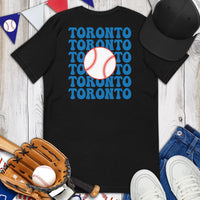 Retro Toronto Baseball Emblem Fanatic T-Shirt: Gift Ideas for Him & Her, Baseball Enthusiasts & Lovers - Vintage Game Day Shirt - Black