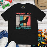 Rottweiler Dog Themed Clothes - Funny Canine Tee Shirts For Humans - Gifts for Dog Lovers - May Start Talking About Rottweilers T-Shirt - Black